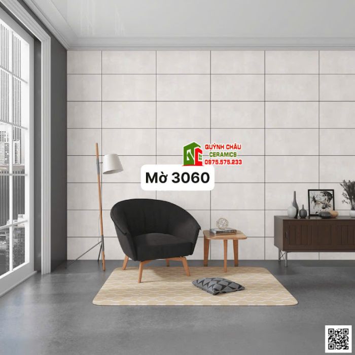 Gạch ấn độ 30x60 mờ xám nhạt vân xi măng