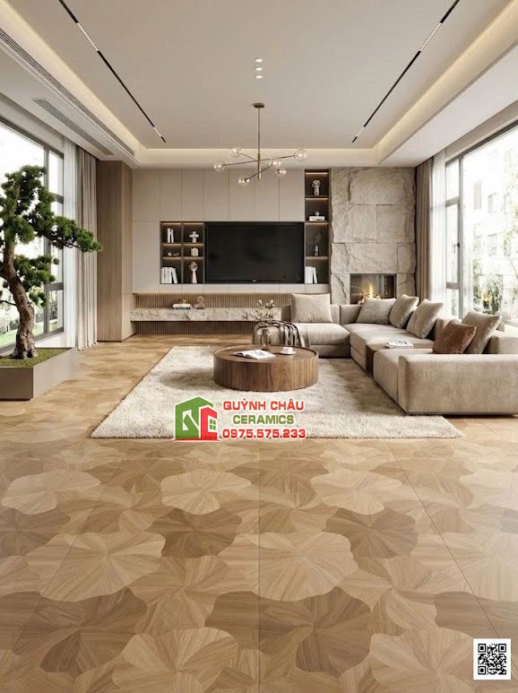 Gạch vân gỗ lá sen 60x120 trung quốc cao cấp