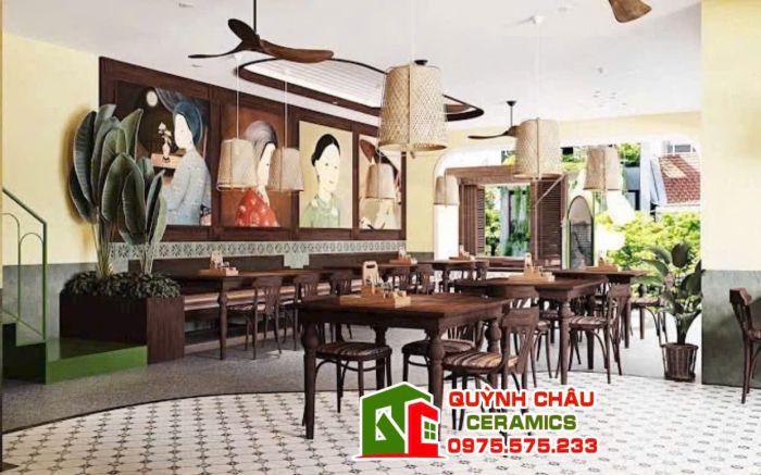 Gạch bông hoa văn trắng đen lát nền 20x20 xương đá