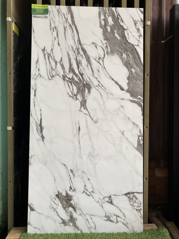 Gạch khổ lớn 60x120 ấn độ trắng vân xám đen nổi bật cao cấp
