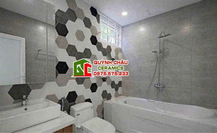 Gạch lục giác mờ đen xám trung quốc
