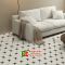 Gạch bông lát nền 20x20 cánh hoa đen hoa văn