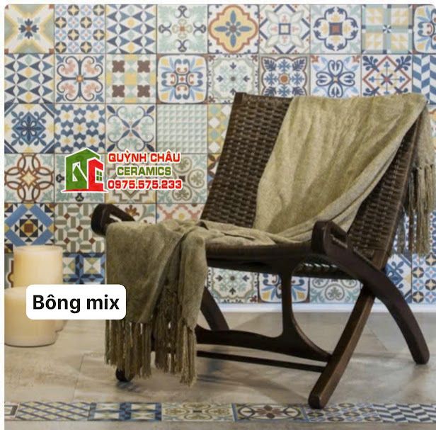 Gạch bông mix hoa văn nhiều mẫu đẹp 20x20 cm