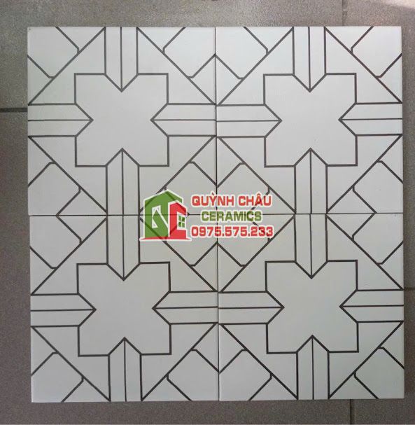 Gạch bông hoa văn hình chữ X lát nền 30x30 trung quốc