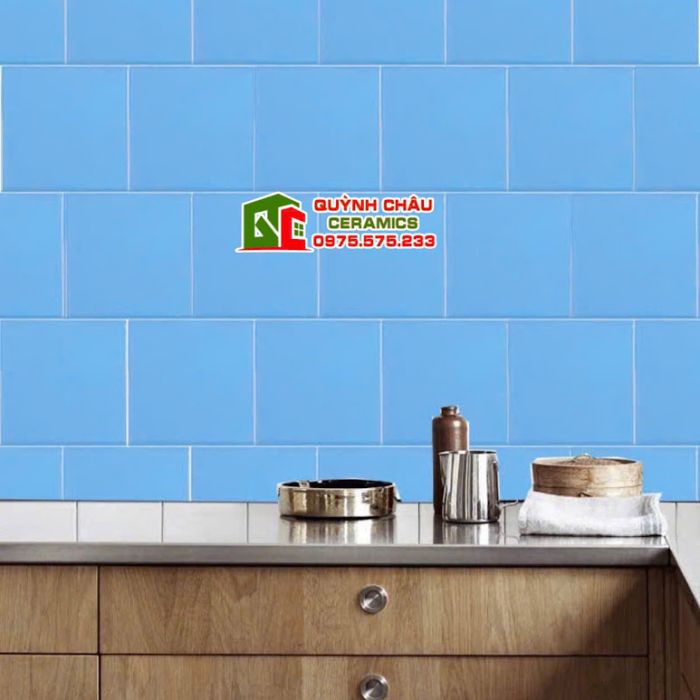 Gạch thẻ 20x20cm màu xanh da trời