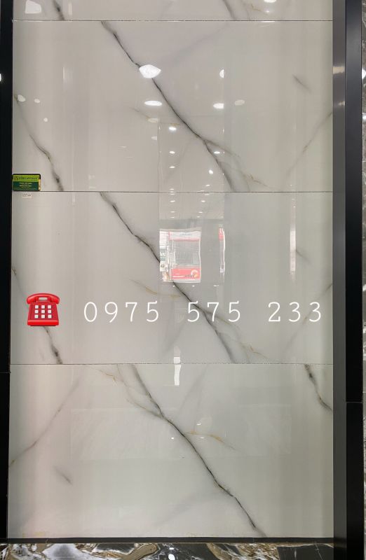 Gạch bóng kiếng  ốp lát nền 60x120 trắng vân cao cấp tại an giang