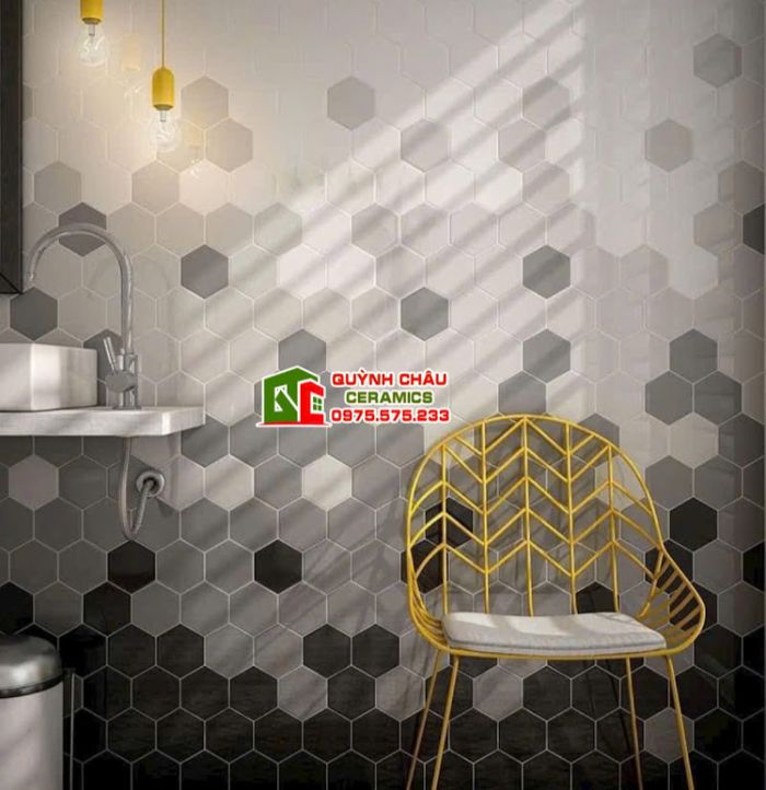 Gạch lục giác mờ đen xám trung quốc