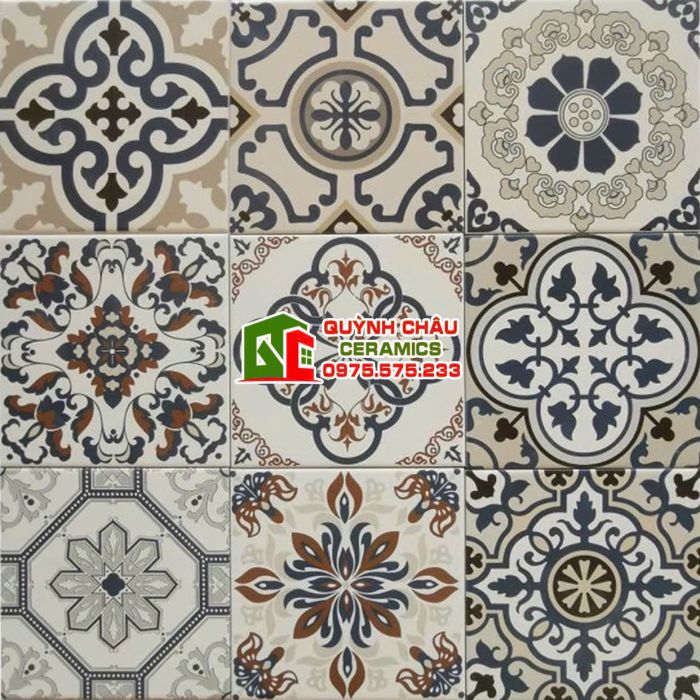 Gạch bông 20x20 mix hoa văn lộn xộn