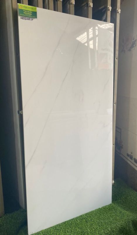 Gạch lát nền ốp tường 600x1200 apodio bóng kiếng trắng vân mây nhẹ