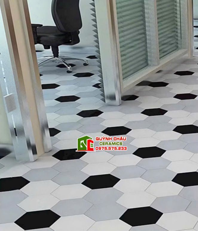 Mẫu gạch lục giác trang trí màu đơn sắc
