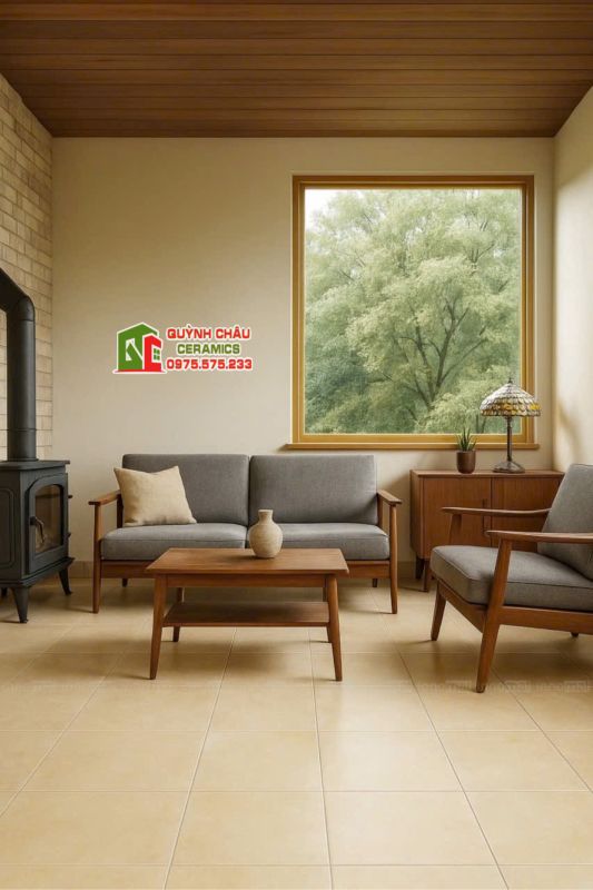 Gạch bông 30x30 giả cổ màu vàng đất