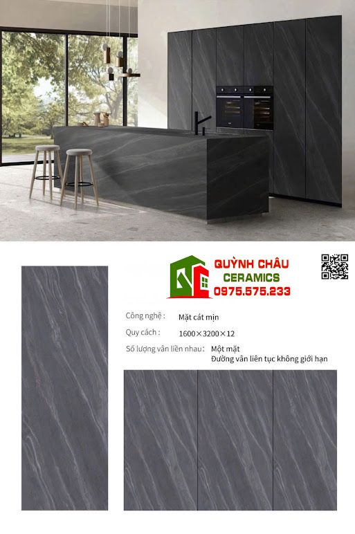 Đá nung kết 160x320cm trung quốc xám mờ