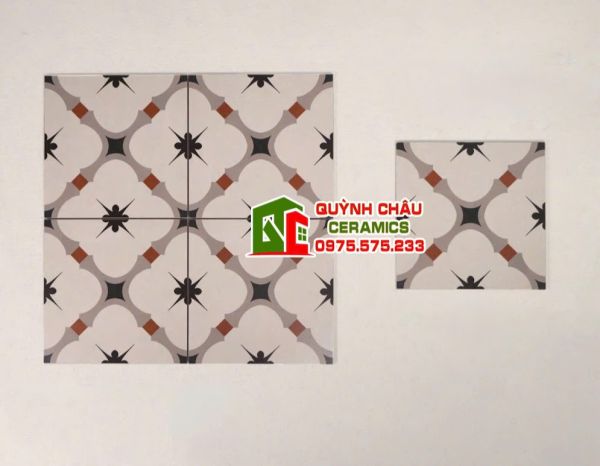 Gạch 30x30 bông hoa văn giả cổ