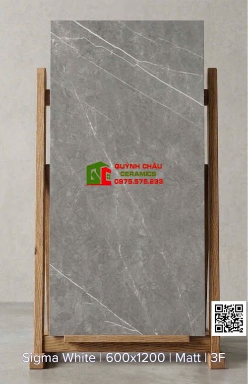 Gạch 60x120 bề mặt mờ màu xám xi măng vân đá trắng