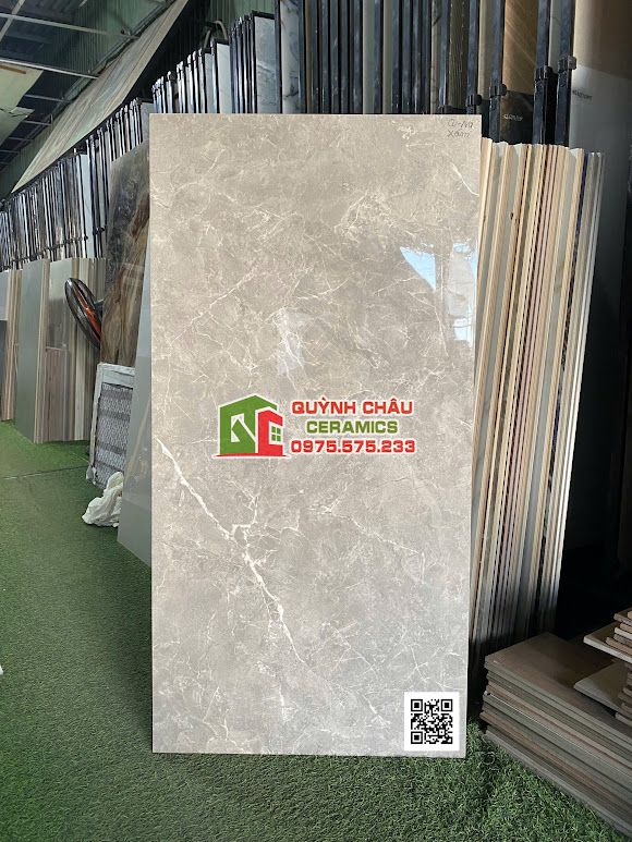 Gạch 60x120 bóng kính xám giả đá cao cấp