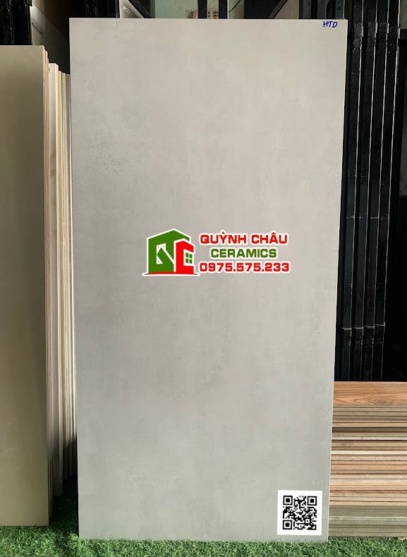 Gạch 60x120 bóng mờ láng mịn baby skin màu xi măng nhạt