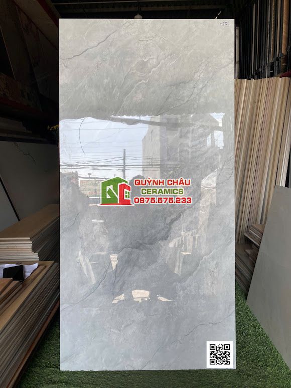 Gạch 60x120 bóng vân đá xám nhạt