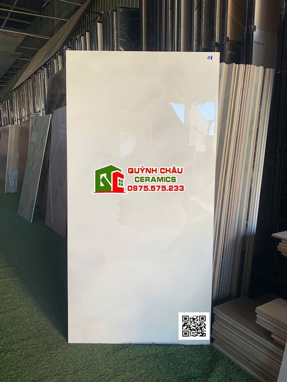 Gạch 60x120 kem sữa vân mây bóng kiếng