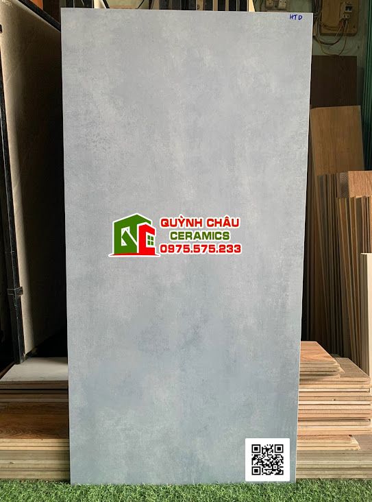 Gạch 60x120 màu xám xanh baby skin láng mịn bóng mờ