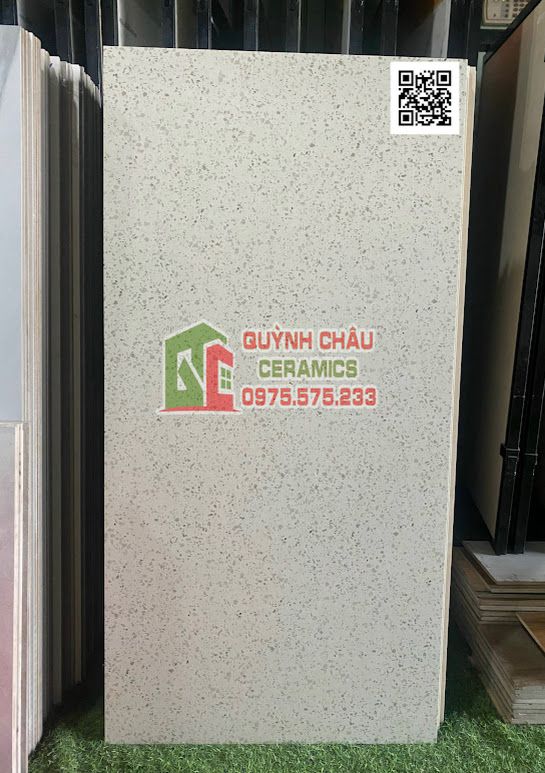 Gạch 60x120 terrazzo hạt đá ghi xám