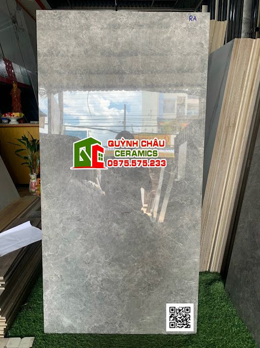 Gạch 60x120 viglacera màu xám đá bóng kiếng