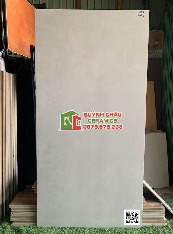Gạch 80x160 xám nhạt mờ láng mịn baby skin