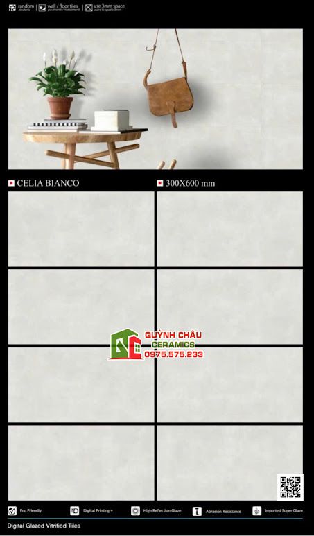 Gạch ấn độ 30x60 mờ xám nhạt vân xi măng