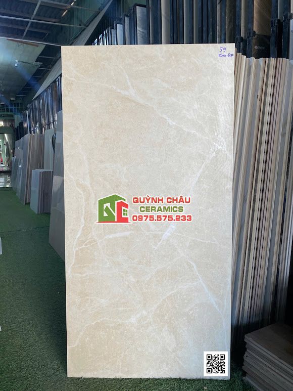 Gạch ấn độ 60x120 mờ kem vàng vân đá cao cấp