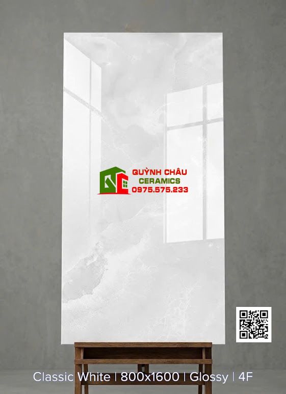 Gạch ấn độ 80x160cm bóng kiếng xám nhạt vân mây