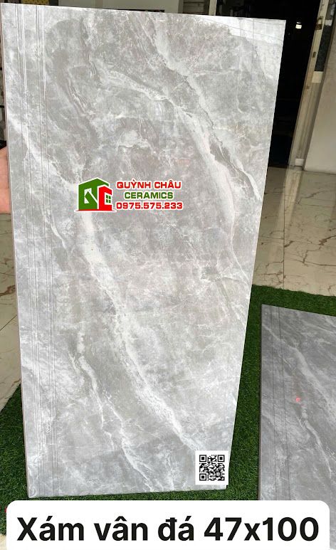 Gạch bậc thang lát 47x100 xám vân đá