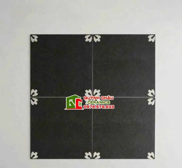 Gạch bông 30x30 đen mờ điểm hoạ tiết đẹp