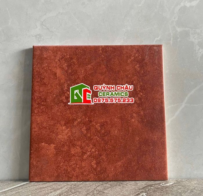 Gạch bông đơn màu đỏ giả cổ 20x20 cm