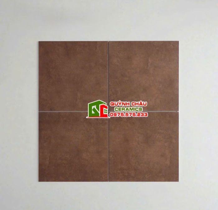 Gạch bông 30x30 giả cổ màu nâu hiệu ứng