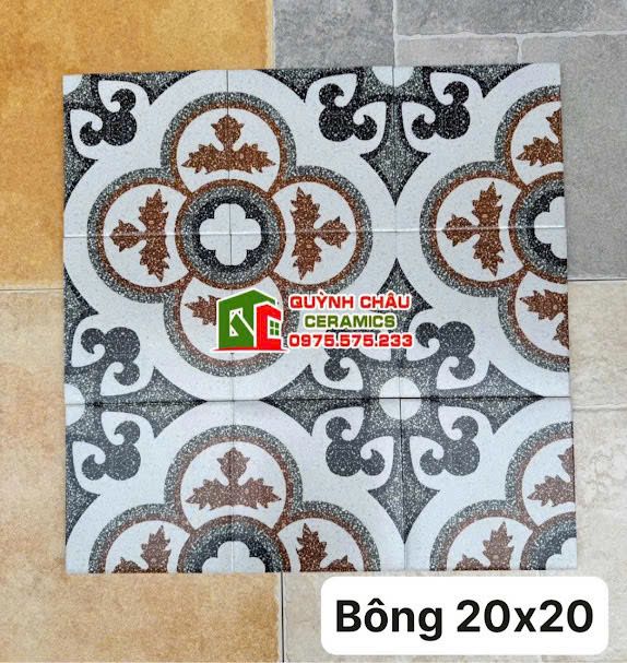 Gạch bông hoa văn đẹp ấn tượng 20x20 trung quốc