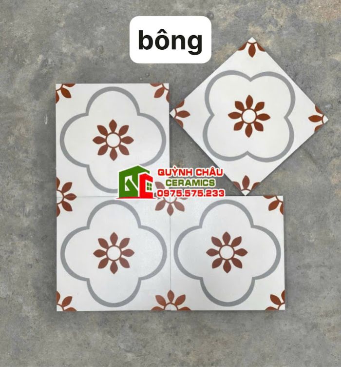Gạch bông lát nền 30x30 hoa văn vẻ đẹp cổ điển
