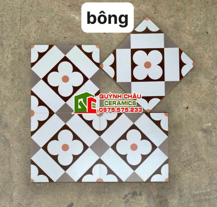 Gạch bông lát nền hoa văn ấn tượng 30x30 trung quốc