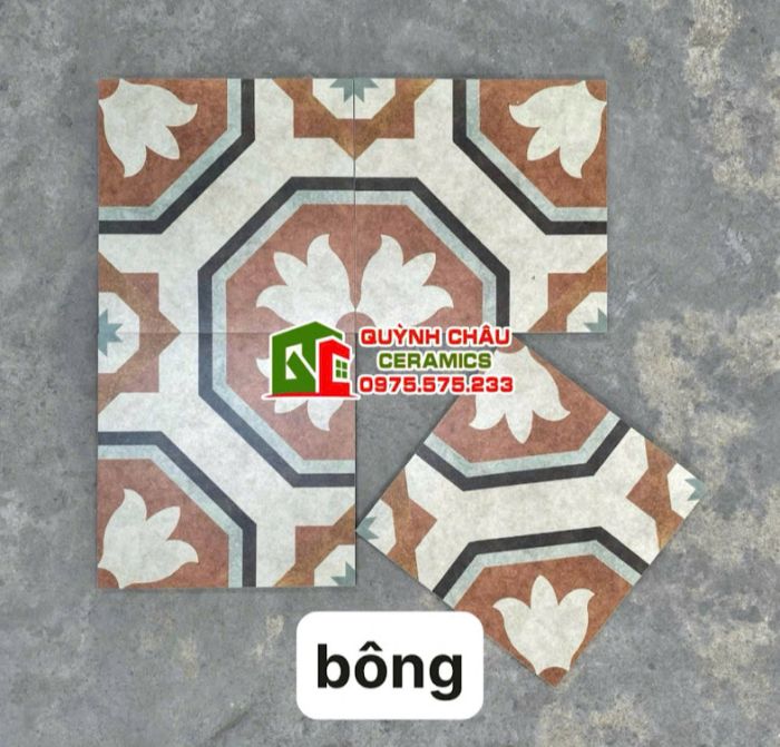 Gạch bông lát nền hoa văn giả cổ 30x30 cm