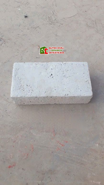 Gạch cổ xây tường lát sân bê tông màu xám 18x9cm