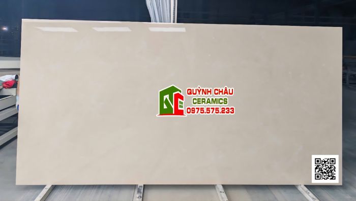 Gạch đá 160x320 màu kem bóng kiếng