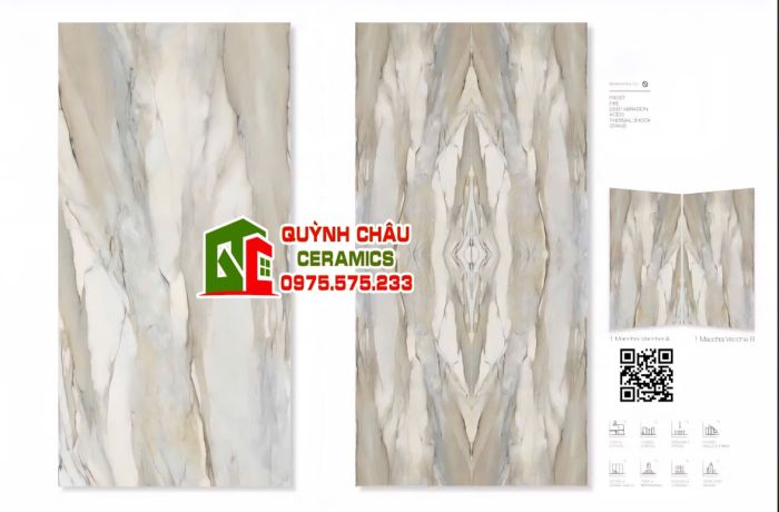 Gạch đá granite vân đối xứng 160x320 khổ lớn