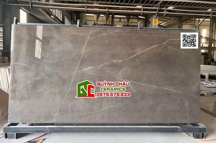 Gạch đá nhân tạo 160x320 nâu vân trắng ấn độ