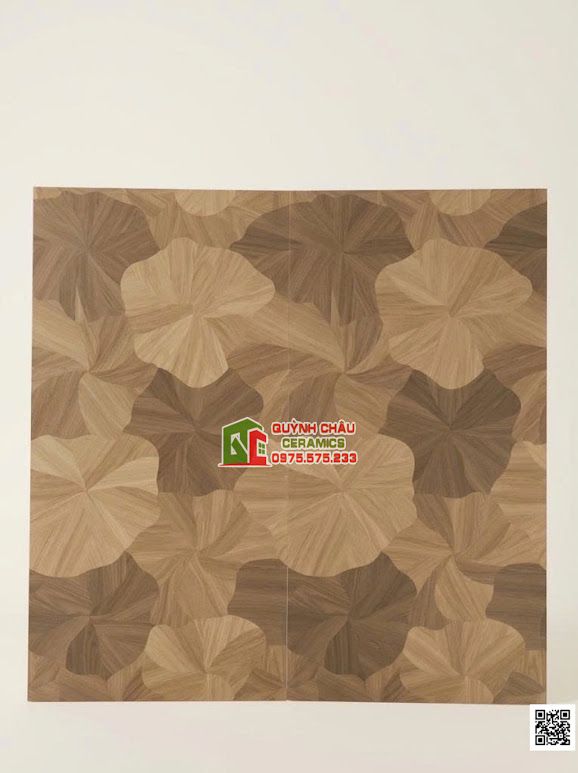 Gạch giả gỗ hoạ tiết lá sen 60x120cm