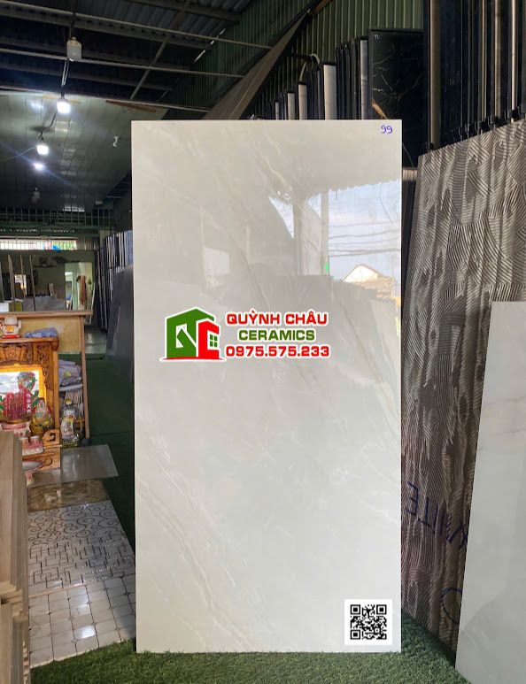 Gạch khổ lớn 60x120 xám vân chéo bóng kiếng