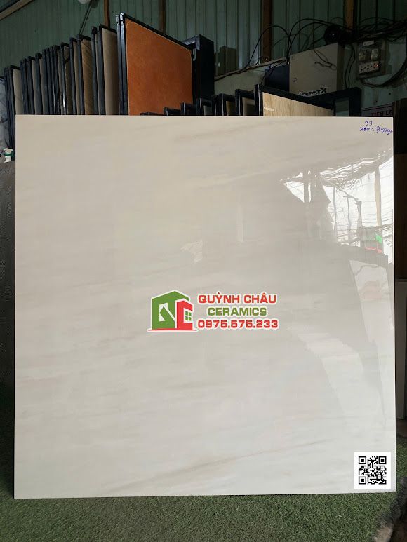 Gạch lát nền 120x120 xám kem bóng kính