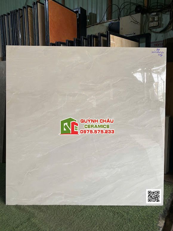 Gạch lát nền 120x120 xám nhạt vân sóng bóng kính