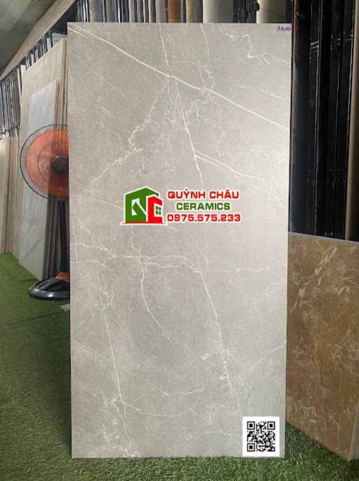 Gạch lát nền 60x120 đá mờ gam màu xám vân trắng tia chớp nhỏ