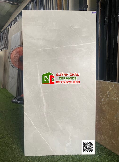  Gạch lát nền 60x120 gam màu mờ xám vân đá trắng ấn độ