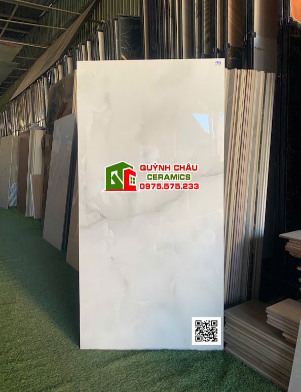 Gạch lát nền 60x120 xám trắng vân đá bóng kiếng