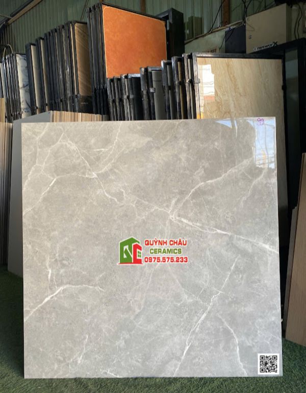 Gạch lát nền ấn độ 100x100 vân đá Marble xám cao cấp