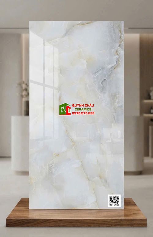 Gạch lát nền ấn độ 60x120 kem vân đá xanh ngọc